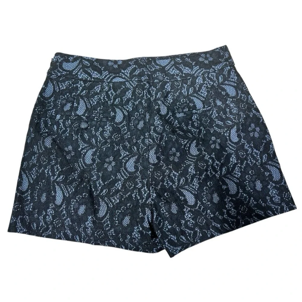 Express Black Navy Lace Shorts Sz 6 Slash Pockets High-Rise Dress Short